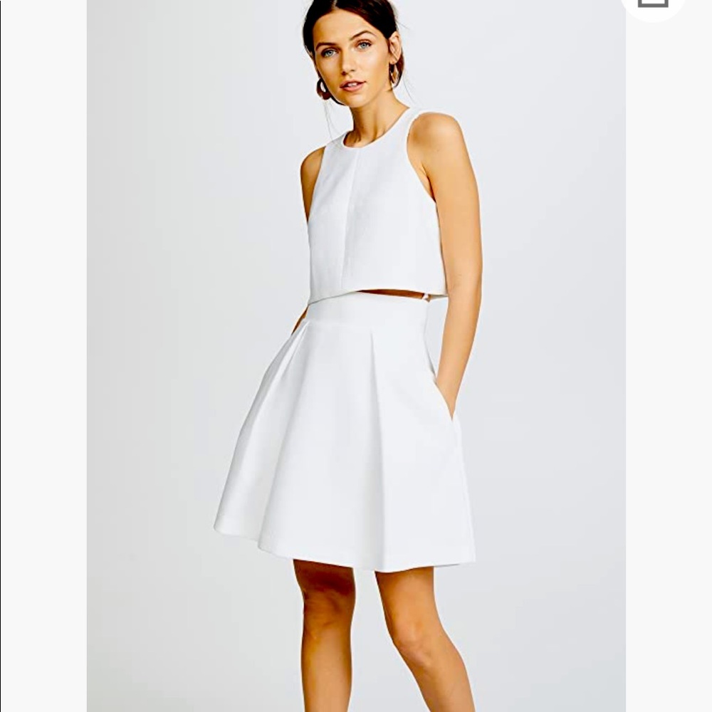 Black Halo Sanibel 2 piece mini dress in white